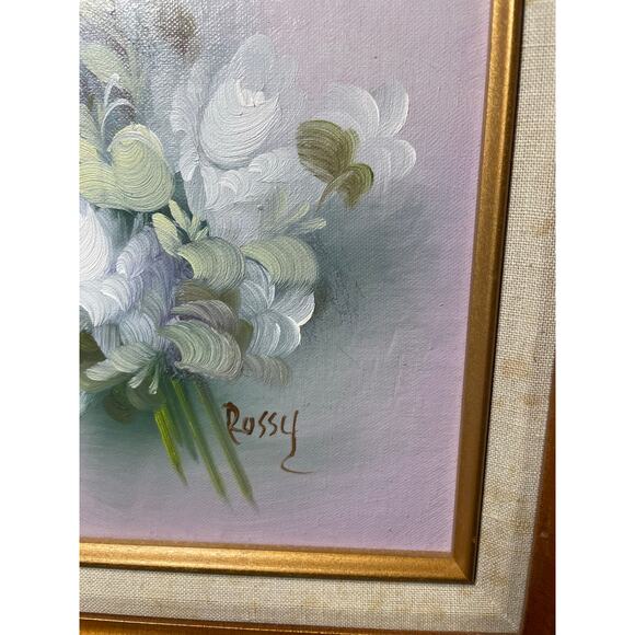 Rossy Vintage Original Floral Oil Painting - Picture 10 of 12